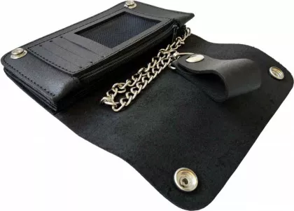 Biker Geldbörse Schwarz im XL Size
