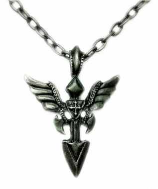 Gothic Necklace Jewelry Winged Cross