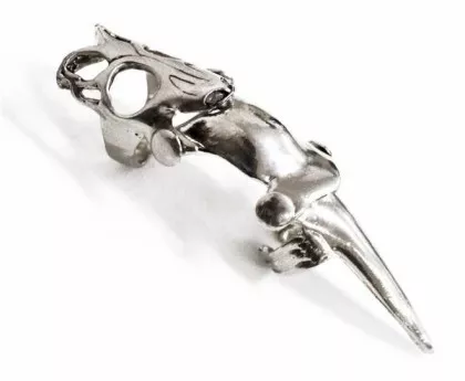 Gelenk Fingerring Wolf Schädel