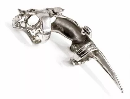 Gelenk Fingerring Wolf Schädel
