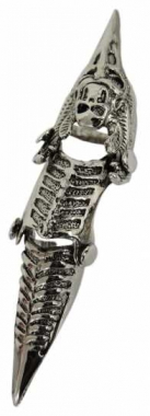 Joint Finger Ring Skull with Wings