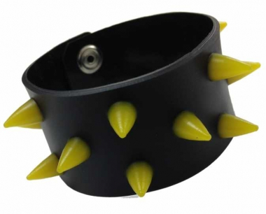 Silicone Armband - Rubber Rivets Yellow