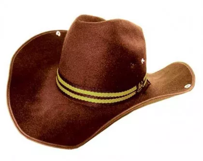 HWC 004 - Filz Cowboy Hut / Braun
