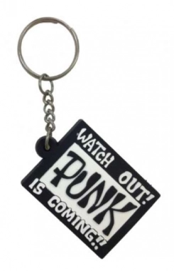 Watch Out Punk Is Coming Rubber Keyring