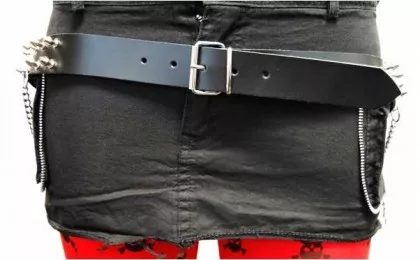 Killernieten Gürtel 2-reihig mit Kette