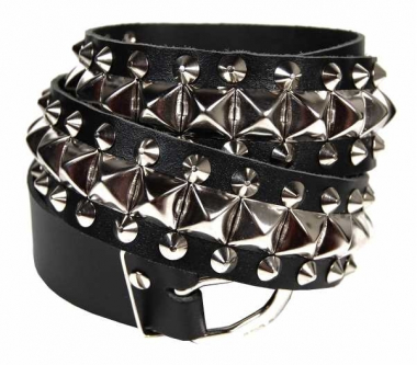 Leather Belt Pyramid & Conical Studs
