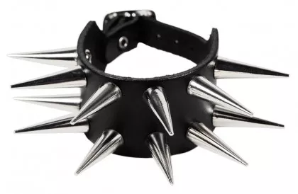 Spike Nieten Lederarmband 2-reihig