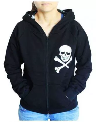 Gothic Kapuzensweatshirt - Skulls