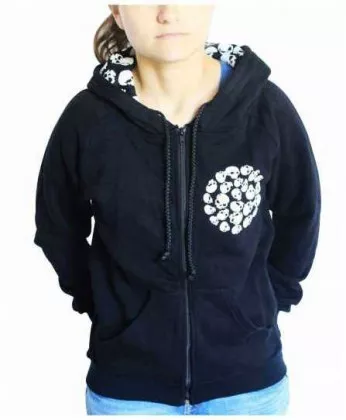 Gothic Kapuzensweatshirt - Skulls