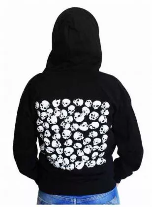 Gothic Kapuzensweatshirt - Skulls