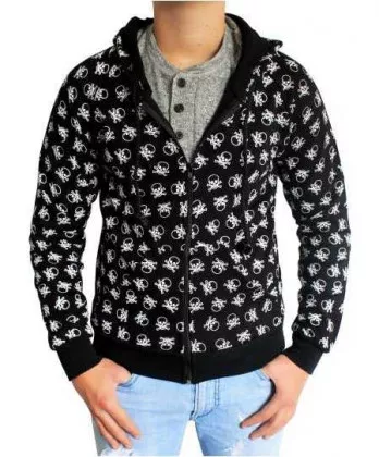 Gothic Kapuzensweatshirt - Skulls