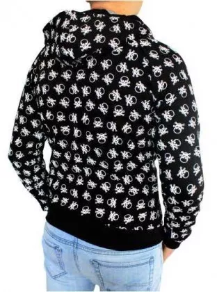 Gothic Kapuzensweatshirt - Skulls