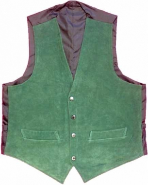 Leather Vest - Green