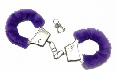 Purple Furry Handcuffs
