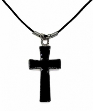 Necklace Black Cross