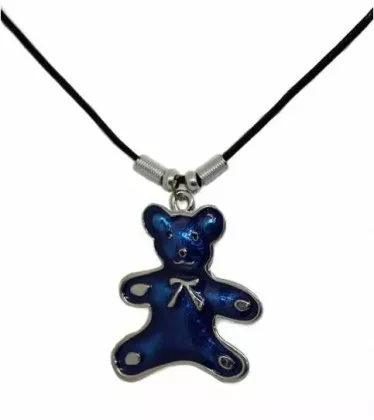 Halskette blauer Teddybär