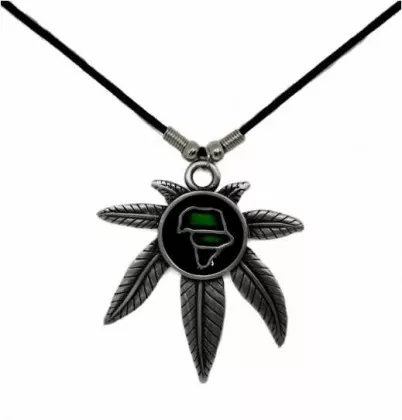 Necklace with Hemp Leaf Pendant