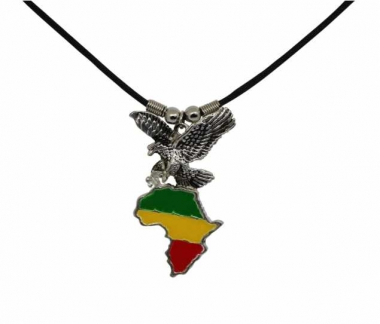 Halskette Afrika Landkarte mit Adler