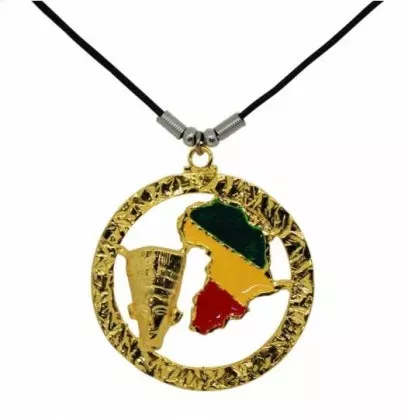 Kette mit Afrika und Pharao Anhänger