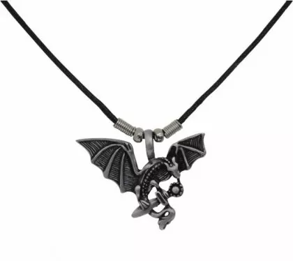 Drache mit Schwert Anhänger Halskette