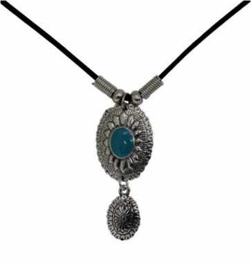 Gothic Halskette Blauer Stein