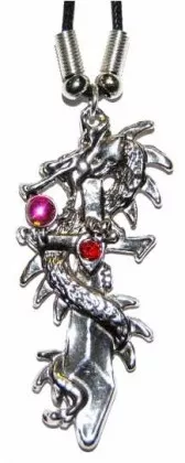 Gothic Halskette Drache und Schwert