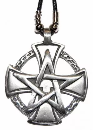 Gothic Halskette Pentagramm & Eisernes Kreuz