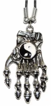 Gothic Halskette Skelett Hand