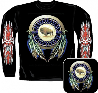 Sweatshirt - Buffalo With Tribal