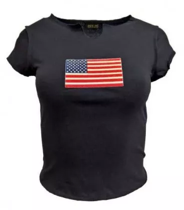 Damen Top Schwarz USA