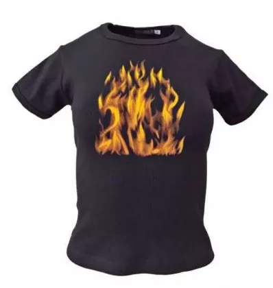 Schwarzes Top Flamme