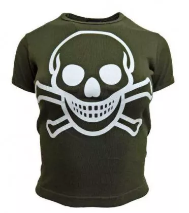 Armee grünes Top Totenkopf