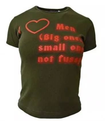 Armee grünes Top I Love Men
