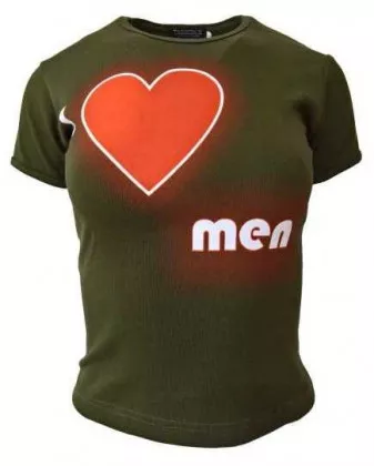 Armee grünes Top I Love Men