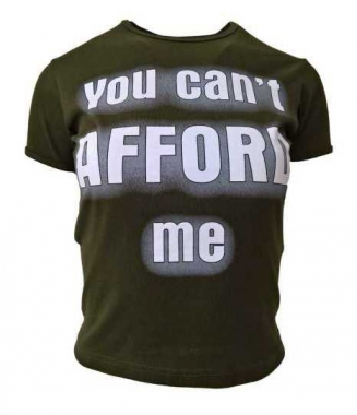 Army Green Top You Can't Afford Me