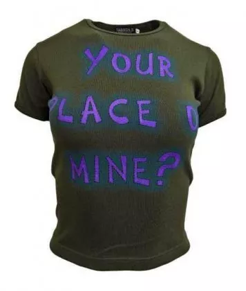 Armee grünes Top Your Place Or Min
