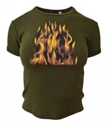 Armee grünes Top Flamme