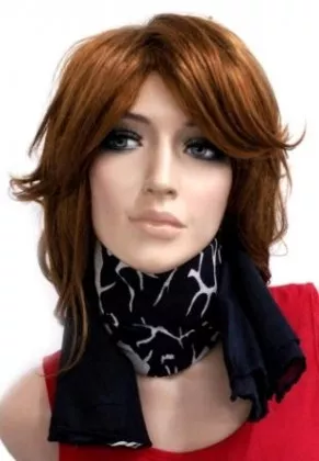 Black Cotton Scarf - Heart in Chains