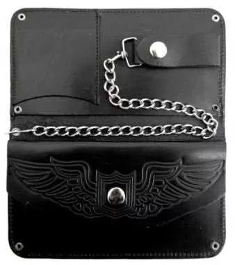 Biker Geldbörse mit eingestanztem Adler Motiv