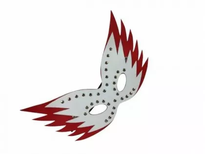 Venezianische Maske - Weiß