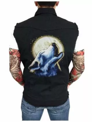 Worker Shirt Moonlight Wolf