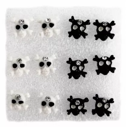 SOHR 050 - Ohrstecker Set - Totenkopf