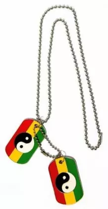 Dog Tag Rasta Yin Yang