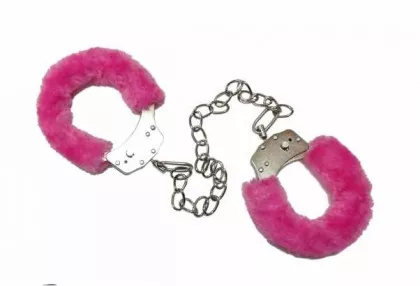 Flauschige Fußschellen - Rosa
