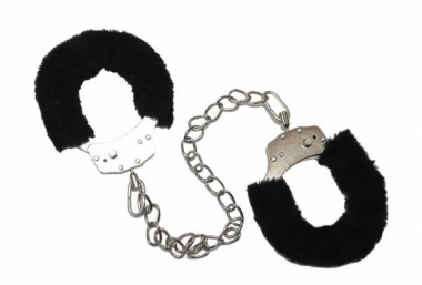 Black Furry Footcuffs
