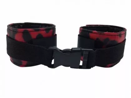 Peitschen Set - Leopardenmuster - Rot