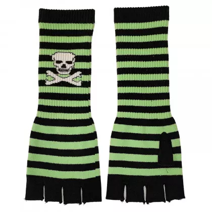 Totenkopf Armwärmer mit Streifen
