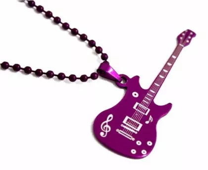 Pinke Rock Gitarre Halskette