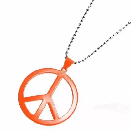Gothic Halskette Neonorange Peace
