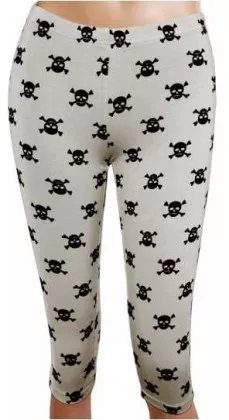 Leggings Totenköpfe Grau